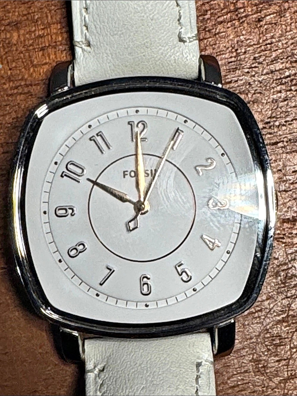 Fossil Idealist White Leather Watch ES4216